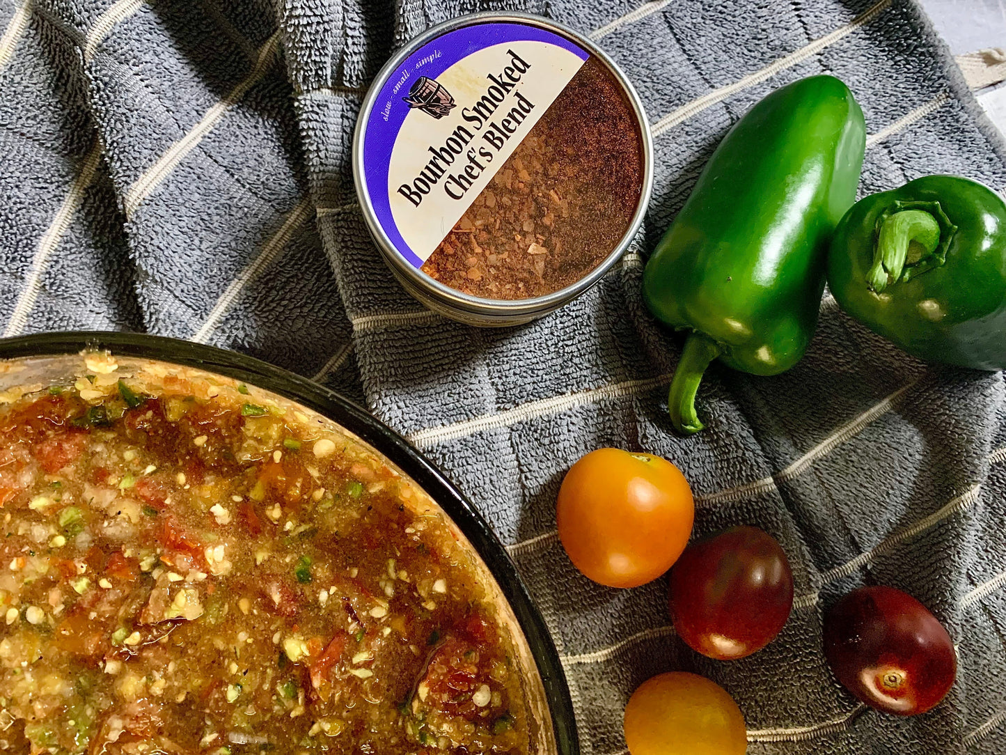 Combining fresh vegetables and the bold, versatile flavors of our Bourbon Barrel Smoked Chef’s Blend, this homemade salsa adorns a striking upgrade of sweet and savory flavors and exceptional seasonings, making it unlike any other dip you’ve ever had.