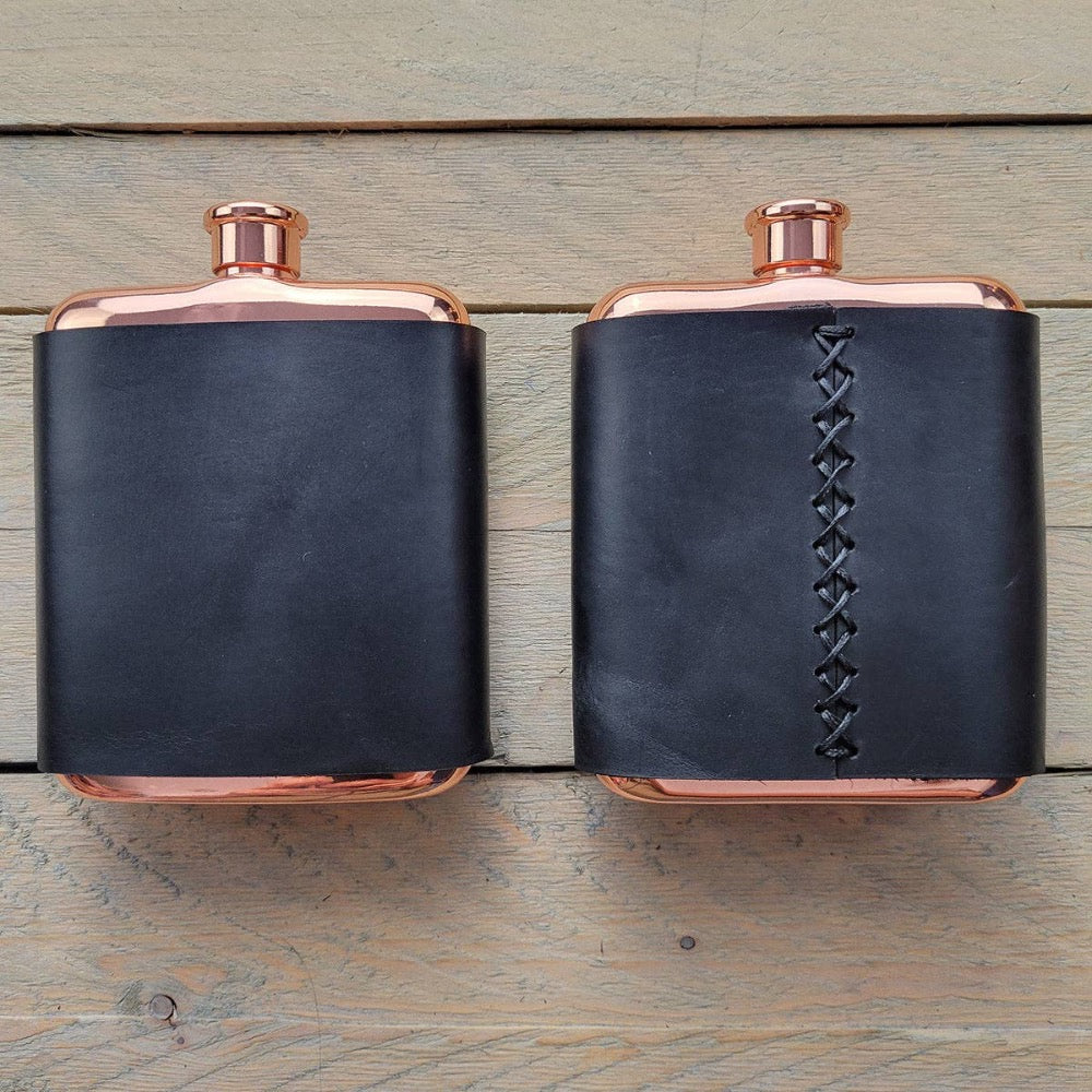 Leather-Wrapped Flasks - Mercantile Outdoors