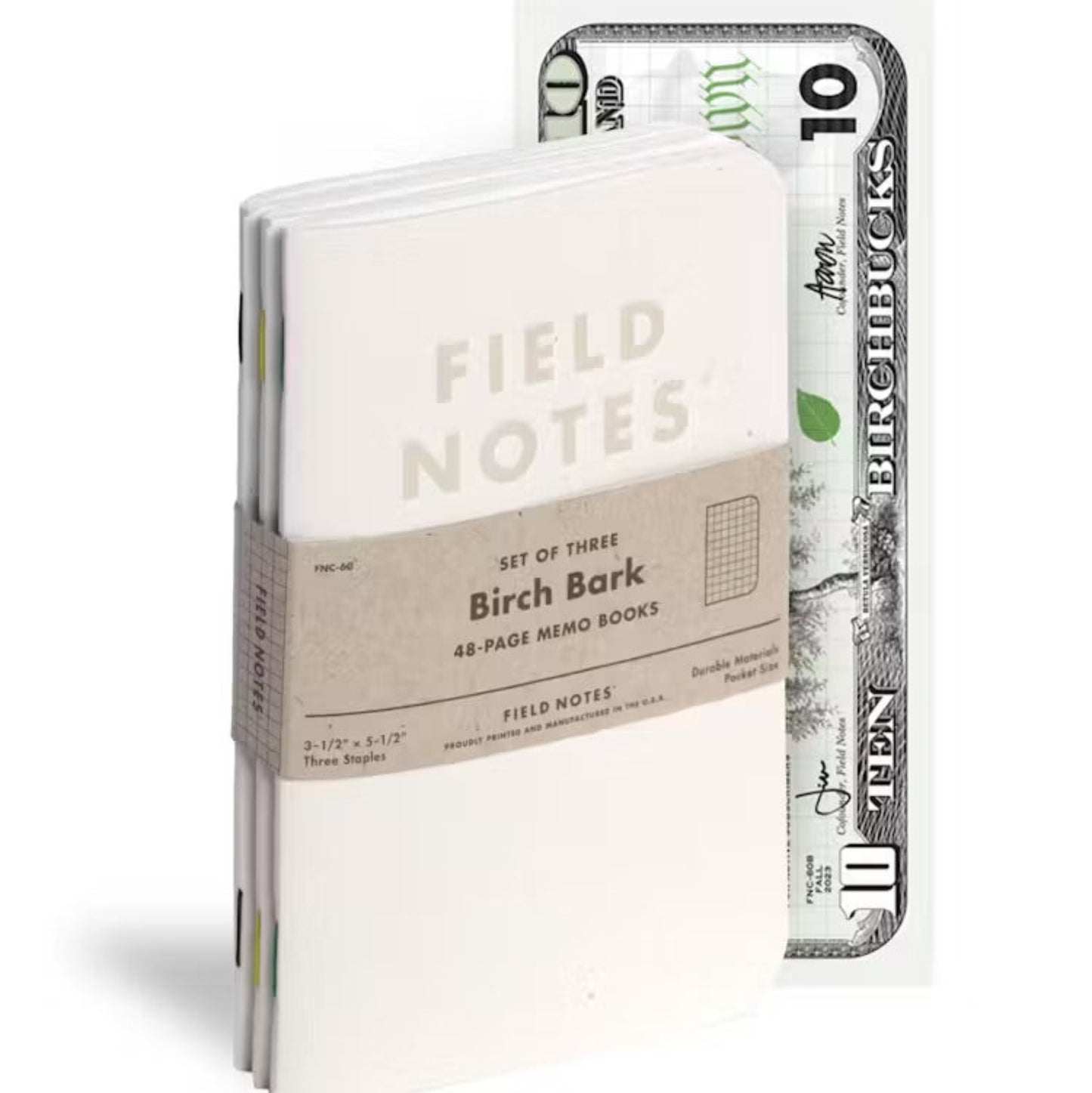Field Notes notebook set with packaging on a white background