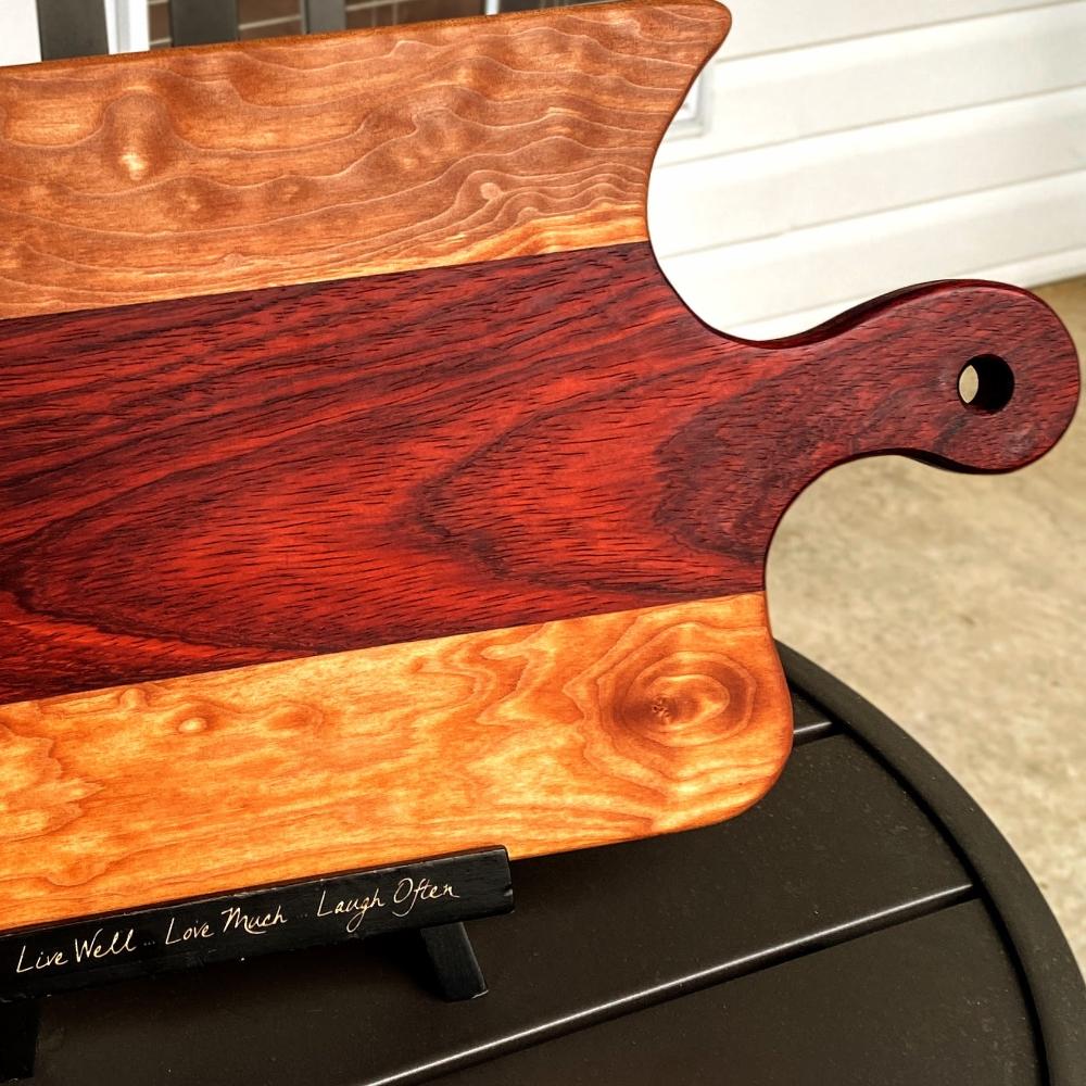 Handcrafted Charcutier Board - Fish On! Custom Rods