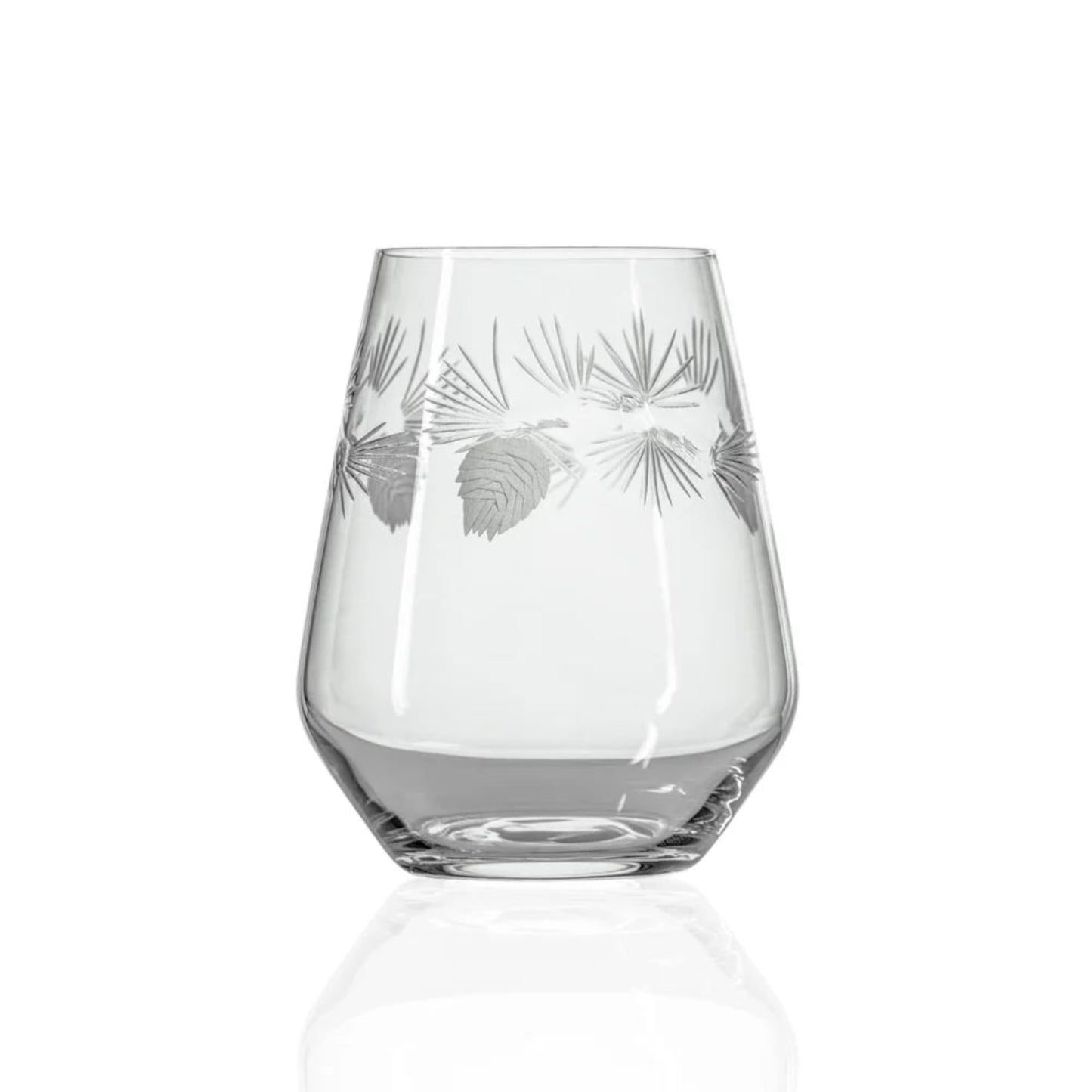 Nothing represents the great outdoors like an evergreen tree. This delightful, multi-facetted Icy Pine glassware collection by Rolf Glass brings the outdoors to your table. Contrasting pine needles are diamond-wheel engraved and brilliantly polished to add dimension and sparkle. American made, these decorated glasses are ideal for any occasion from your holiday table to your picnic table.