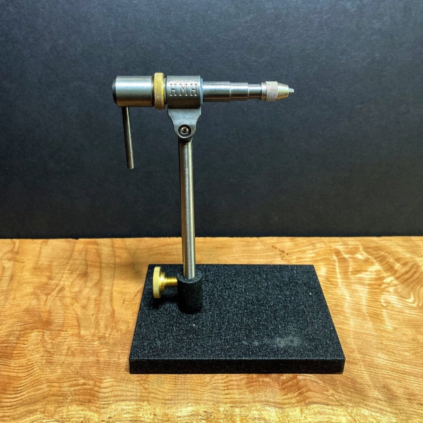 HMH Tube Fly Spinner Vise  The HMH Standard vise is made from precision-machined and carefully finished stainless, tool steels and brass.  Each vise is individually hand fitted and tuned for maximum performance.