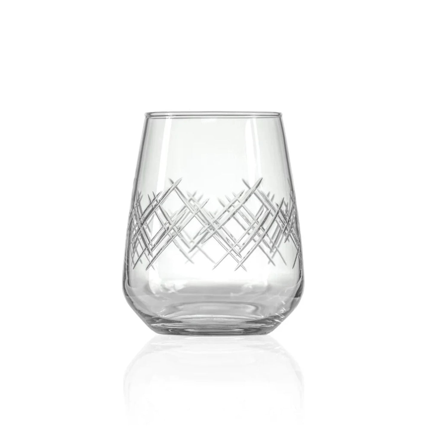 Experience the elegance of the Argyle 15.75oz Stemless Wine Glass, a timeless design inspired by the tartans of the Clan Cambell of Argyll, Scotland in the 17th century. This classic diamond pattern became an iconic symbol of British fashion after the Duke of Windsor adopted it in the 1920s. Crafted by Rolf Glass, each piece is a testament to the enduring appeal of the Argyle pattern. Elevate your wine tasting experience with this sophisticated and stylish wine glass.