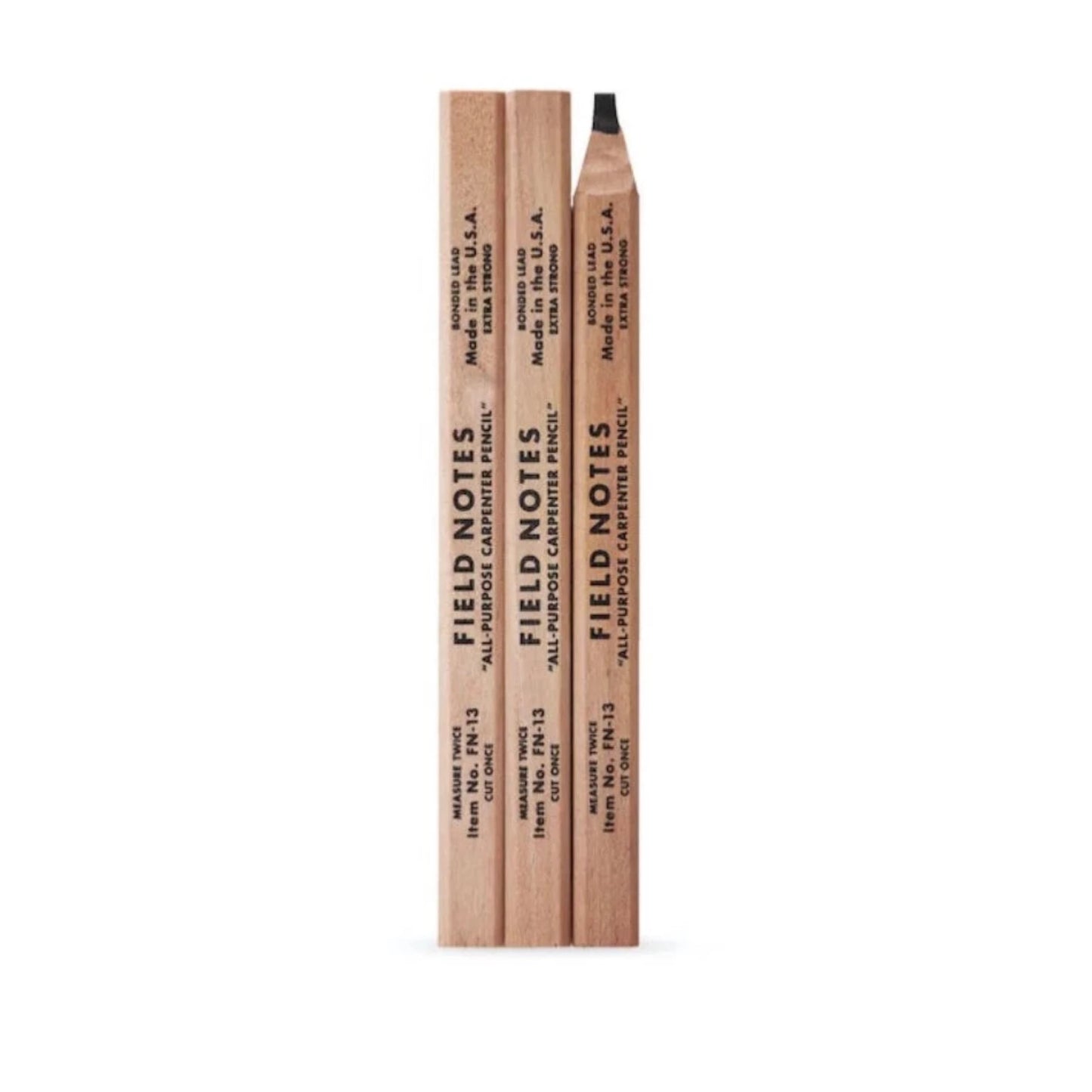 The Field Notes 7" Carpenter Pencils fit nicely in your coverall pocket or behind most ears and won't roll away while you work. Stock up on these FSC-certified natural wood pencils for your next project.