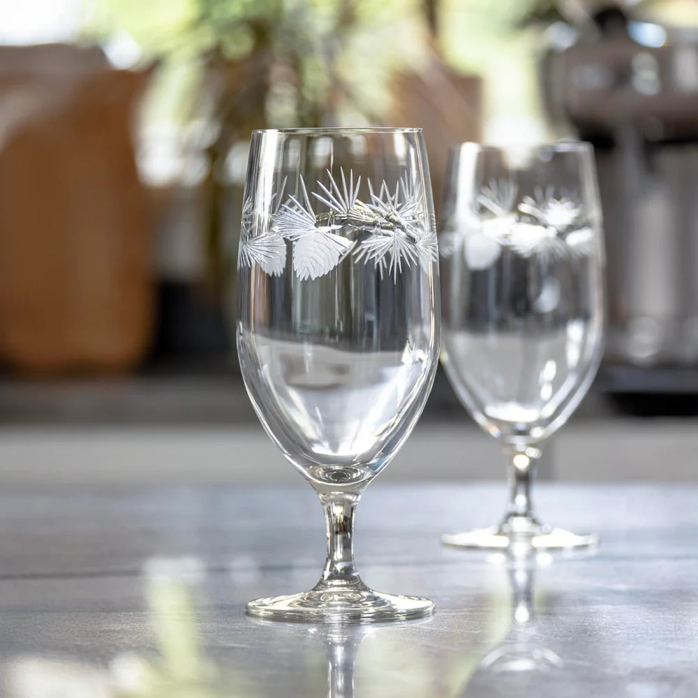 Icy Pine Footed Iced Tea Glass - Mercantile Outdoors