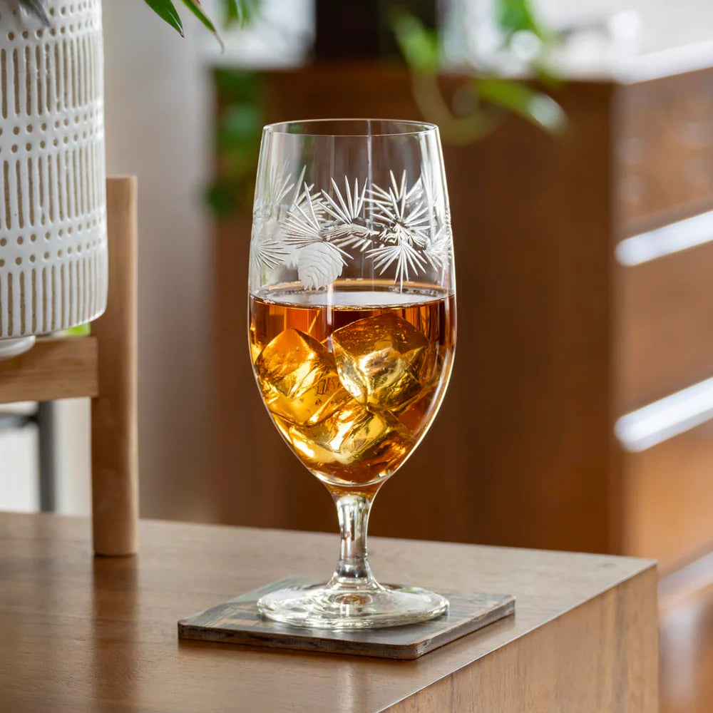 Icy Pine Footed Iced Tea Glass - Mercantile Outdoors