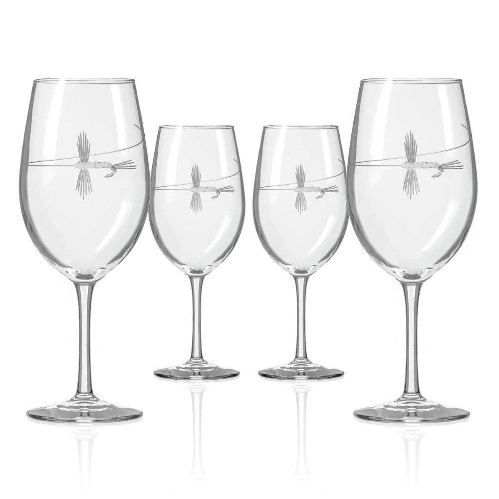 Fly Fishing Wine Glass