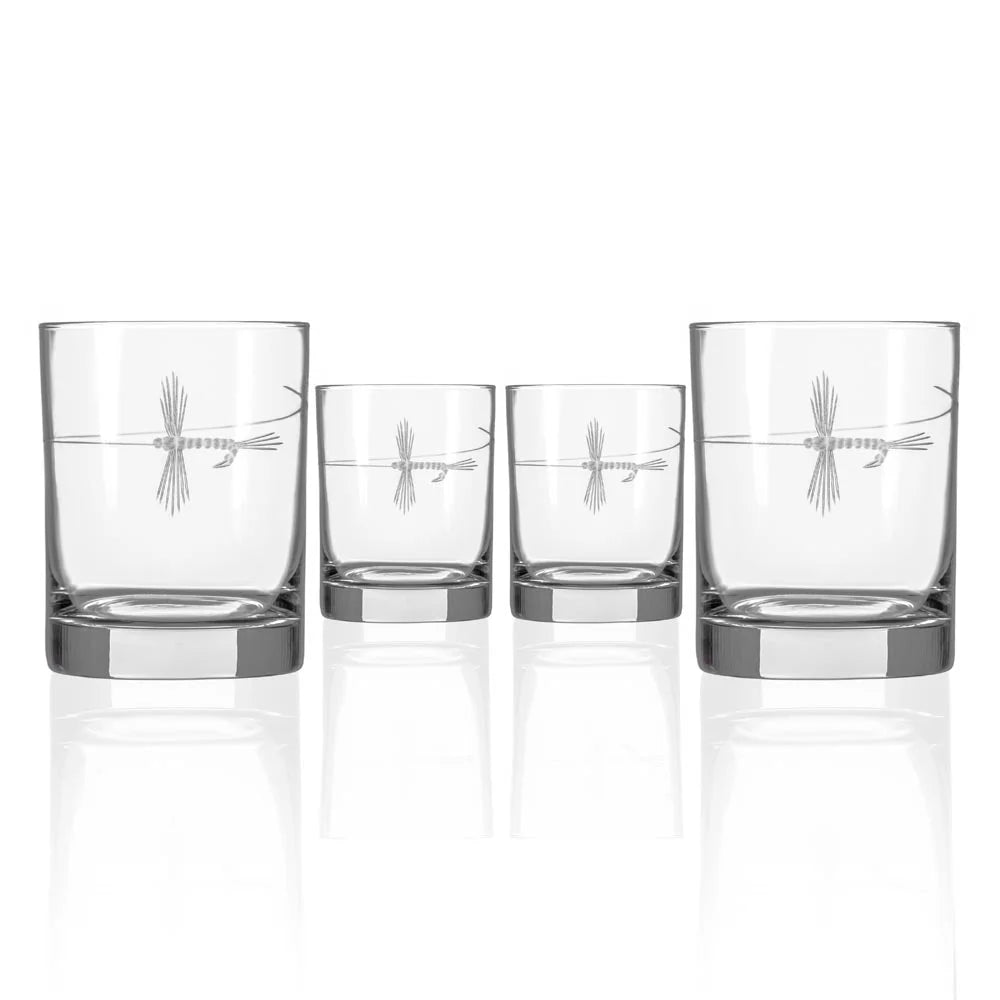 Experience the perfect blend of elegance and adventure with our Fly Fishing Double Old Fashioned Whiskey Glass. Each glass is meticulously crafted with a delicate fly cast design, engraved using diamond-wheel technology. This unique glass is an ideal choice for outdoor enthusiasts and nature lovers. Whether you're toasting to a successful fishing trip or enjoying a quiet evening at home, this glass adds a touch of sophistication to any occasion