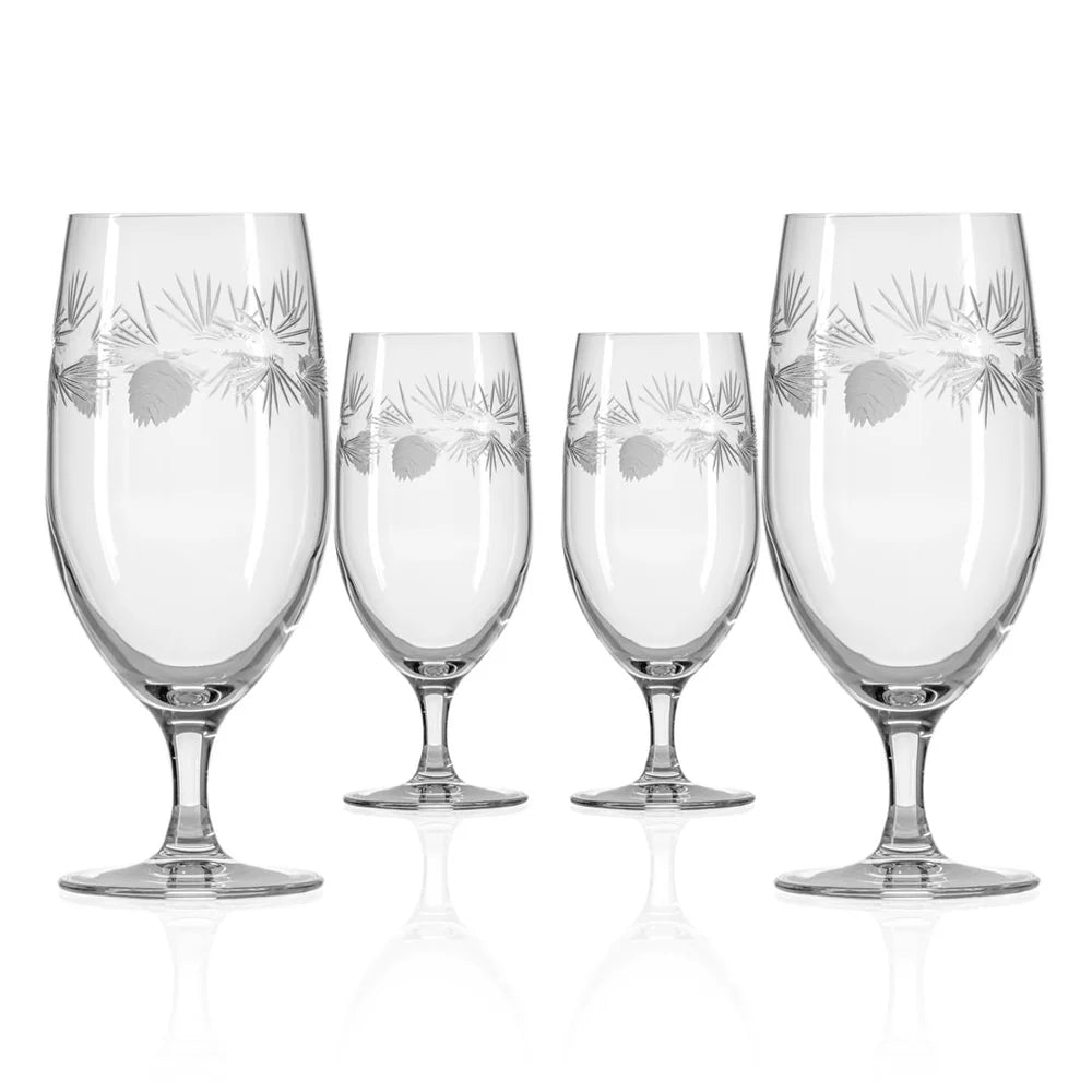 Icy Pine Footed Iced Tea Glass - Mercantile Outdoors