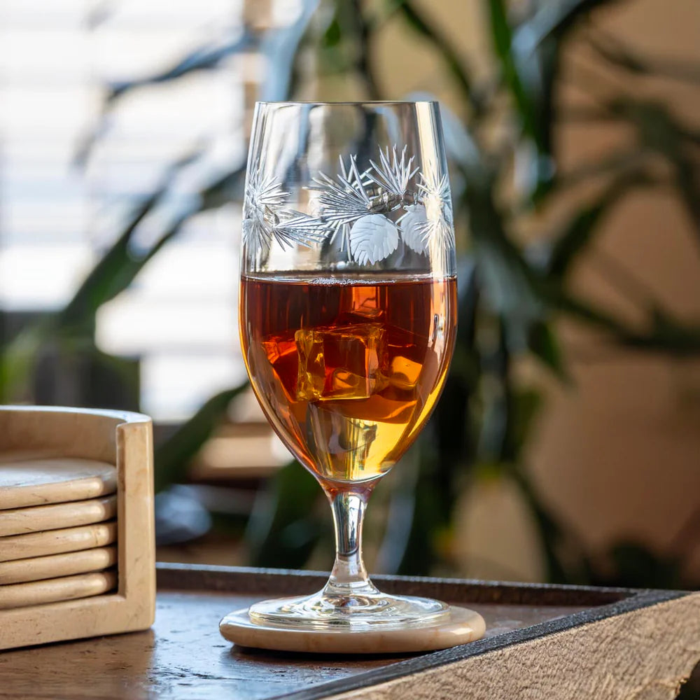 Icy Pine Footed Iced Tea Glass - Mercantile Outdoors