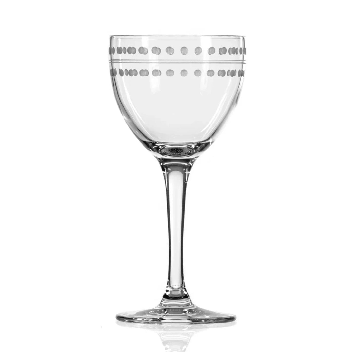 Looking for the perfect glasses to serve up your favorite classic cocktails? Look no further than the Rolf Glass Mid-Century Modern Nic & Nora Cocktail Set! This set includes four 5oz glasses, expertly crafted with the finest materials and featuring unique geometric designs inspired by the iconic mid-century modern era.
These glasses are the perfect size for serving up classic cocktails like a Martini, Manhattan, or Negroni. Their stylish design and stunning patterns make them a standout addition to any ba
