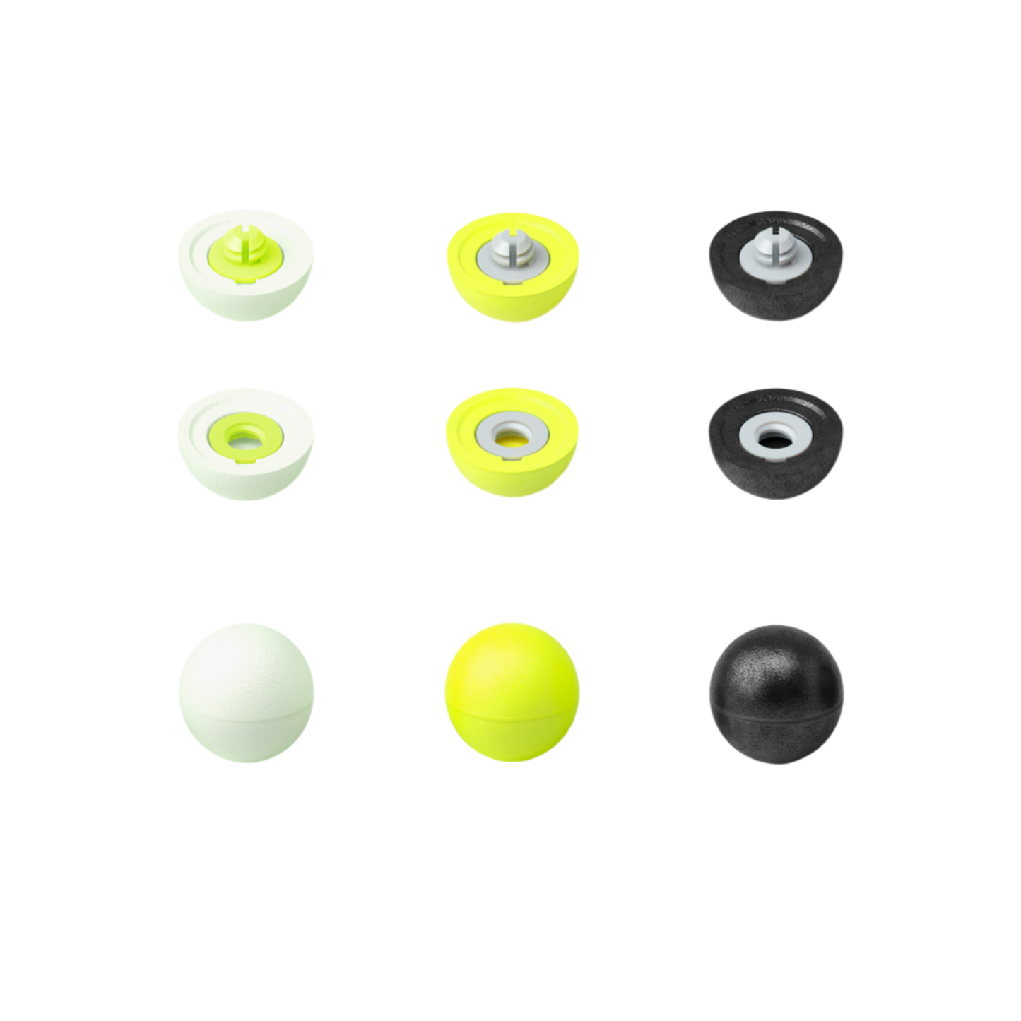 Oros indicators feature patent pending Soft-Lock™ technology. The design encloses fastening hardware inside of two molded soft foam hemispheres. When closed, the hardware holds the line, while the foam hemispheres compress creating friction between the two hemispheres that keeps them from disengaging.