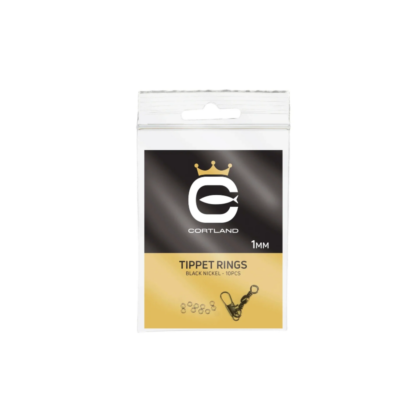 Tippet rings, crafted from high-quality stainless steel and finished in a sleek nickel black, are the ideal solution for swiftly rigging leader to tippet connections. Their strength and lightweight design make them perfect for dry fly nymphing and streamer fishing. Each pack contains 10 rings.