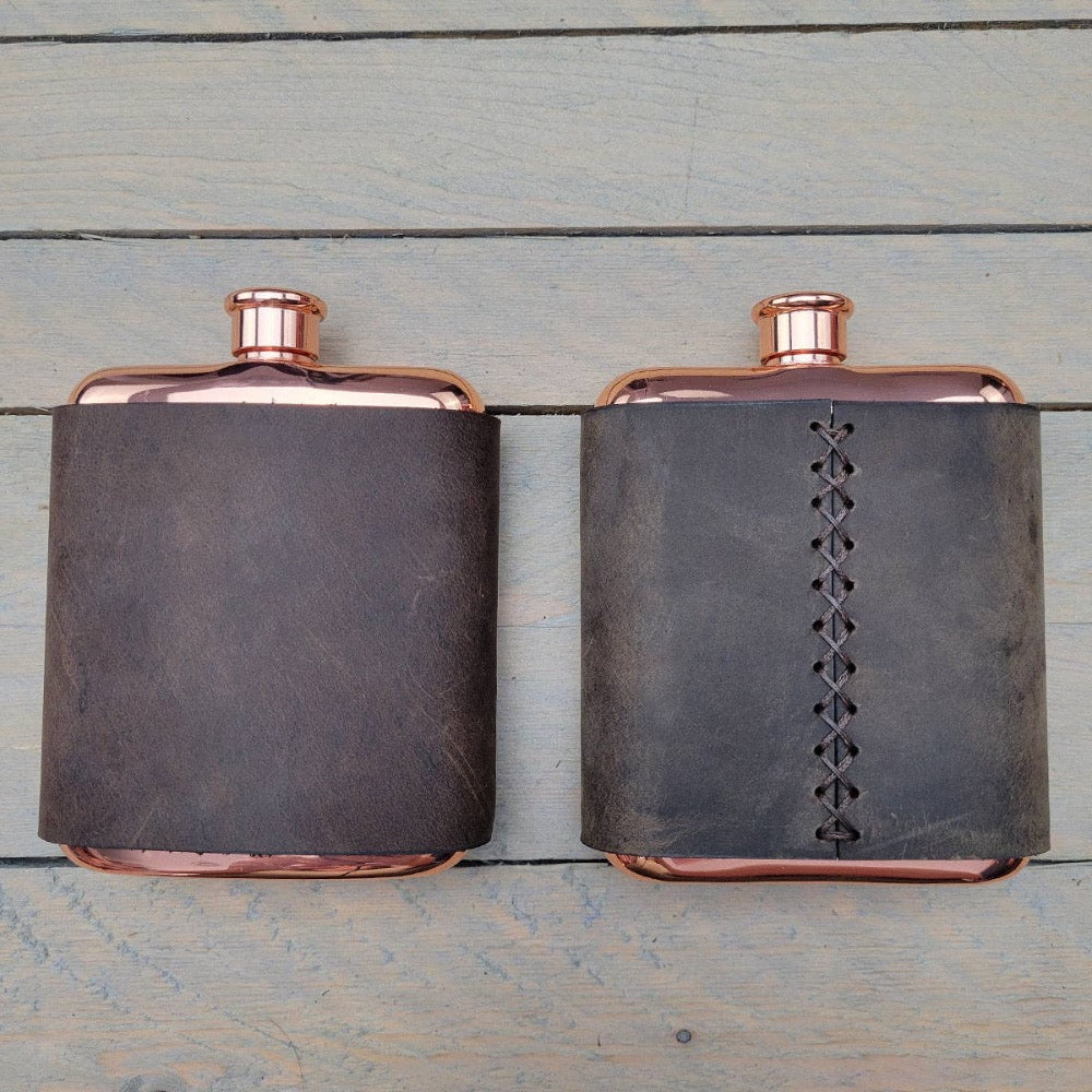 Leather-Wrapped Flasks - Mercantile Outdoors