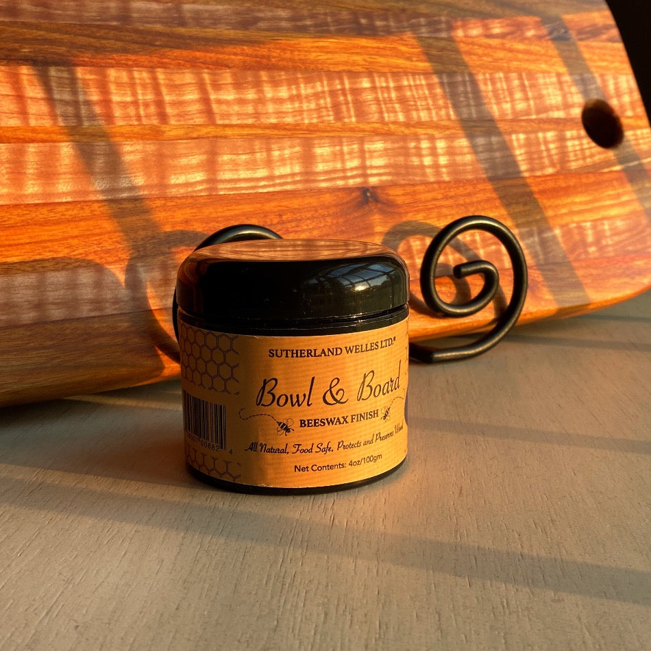 Bowl & Board™, by Sutherland Welles LTD, features an all-natural, food-safe beeswax and food-grade mineral oil wood treatment, ensuring optimal maintenance and rejuvenation of dry and dull wood.