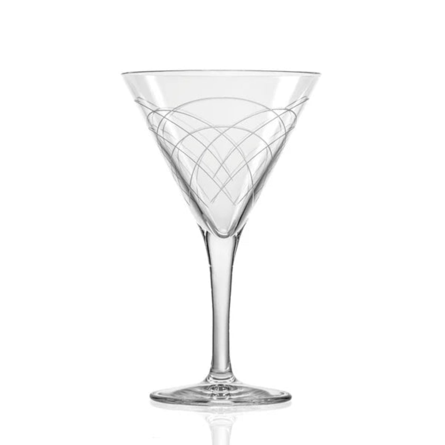 Step back in time with our Mid-Century Modern 7.5oz Martini Cocktail Glass. Crafted with the finest materials and featuring unique geometric designs inspired by the iconic mid-century modern era, this glass is the perfect vessel for your favorite cocktails. Whether you prefer your martini shaken or stirred, this glass adds a touch of retro elegance to any bar or table setting. Made in the USA and dishwasher safe, it's the perfect addition to your cocktail collection.
