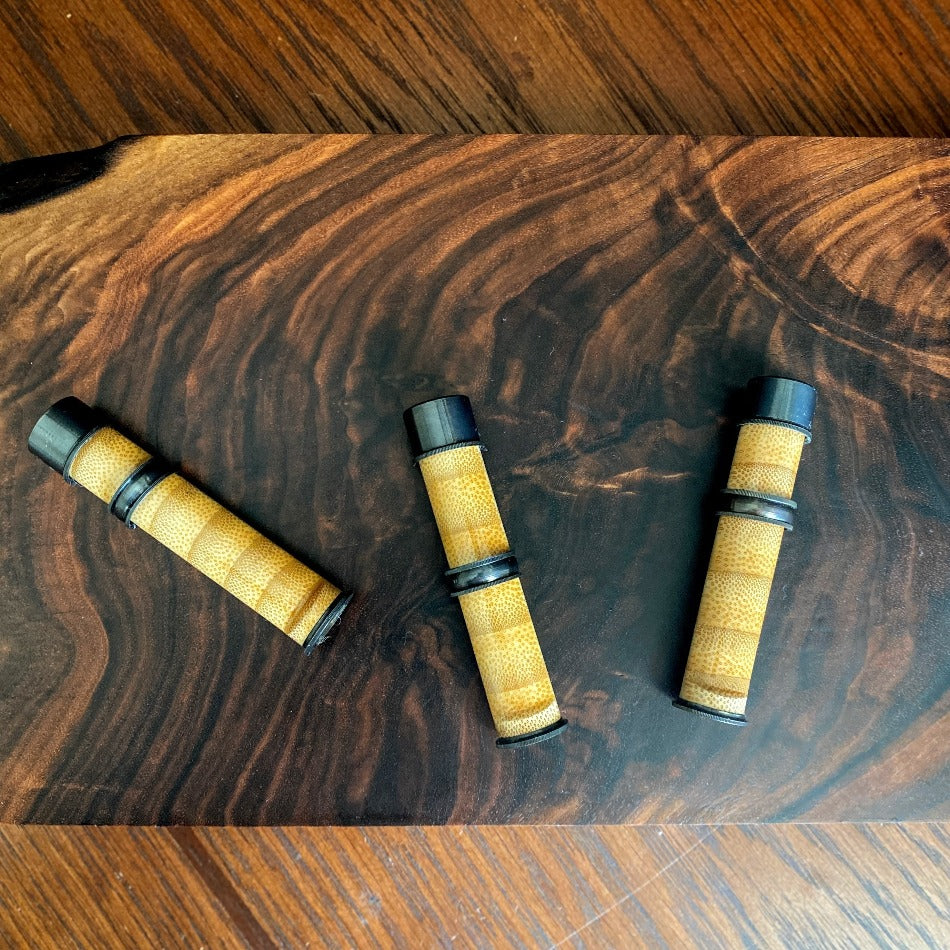 Stacked Bamboo Flamed Reel Seat - Fish On! Custom Rods