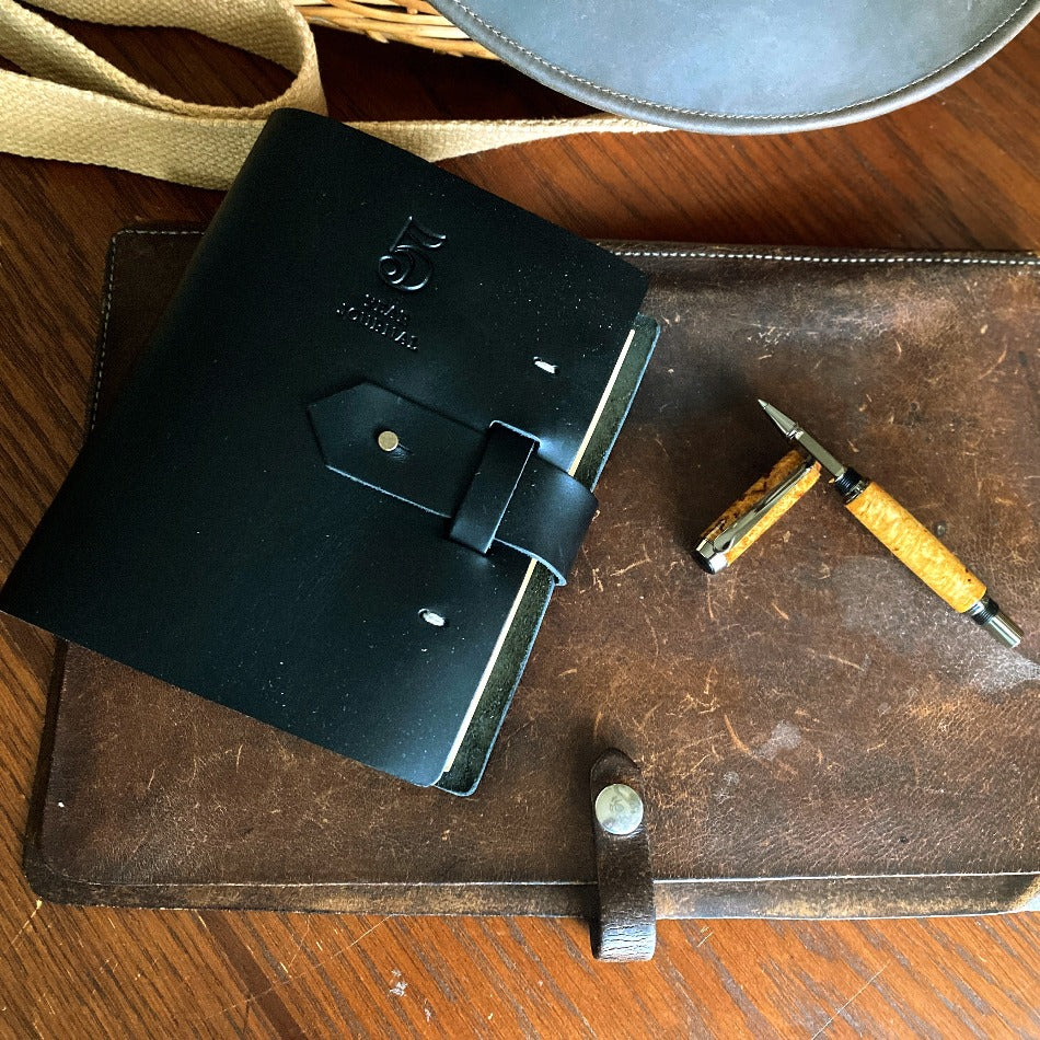 Five Year Leather Journal - Fish On! Custom Rods