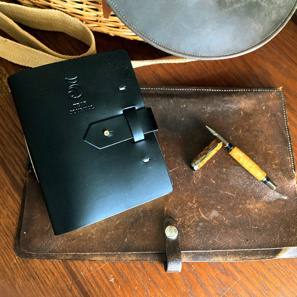 Five Year Leather Journal - Fish On! Custom Rods