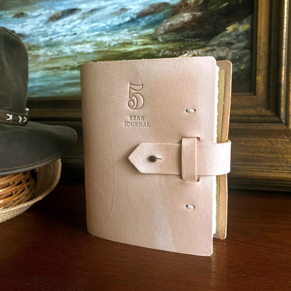 Five Year Leather Journal - Fish On! Custom Rods