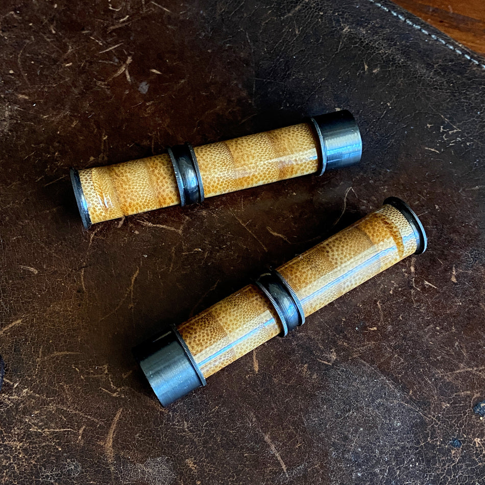 Stacked Bamboo Flamed Reel Seat - Fish On! Custom Rods