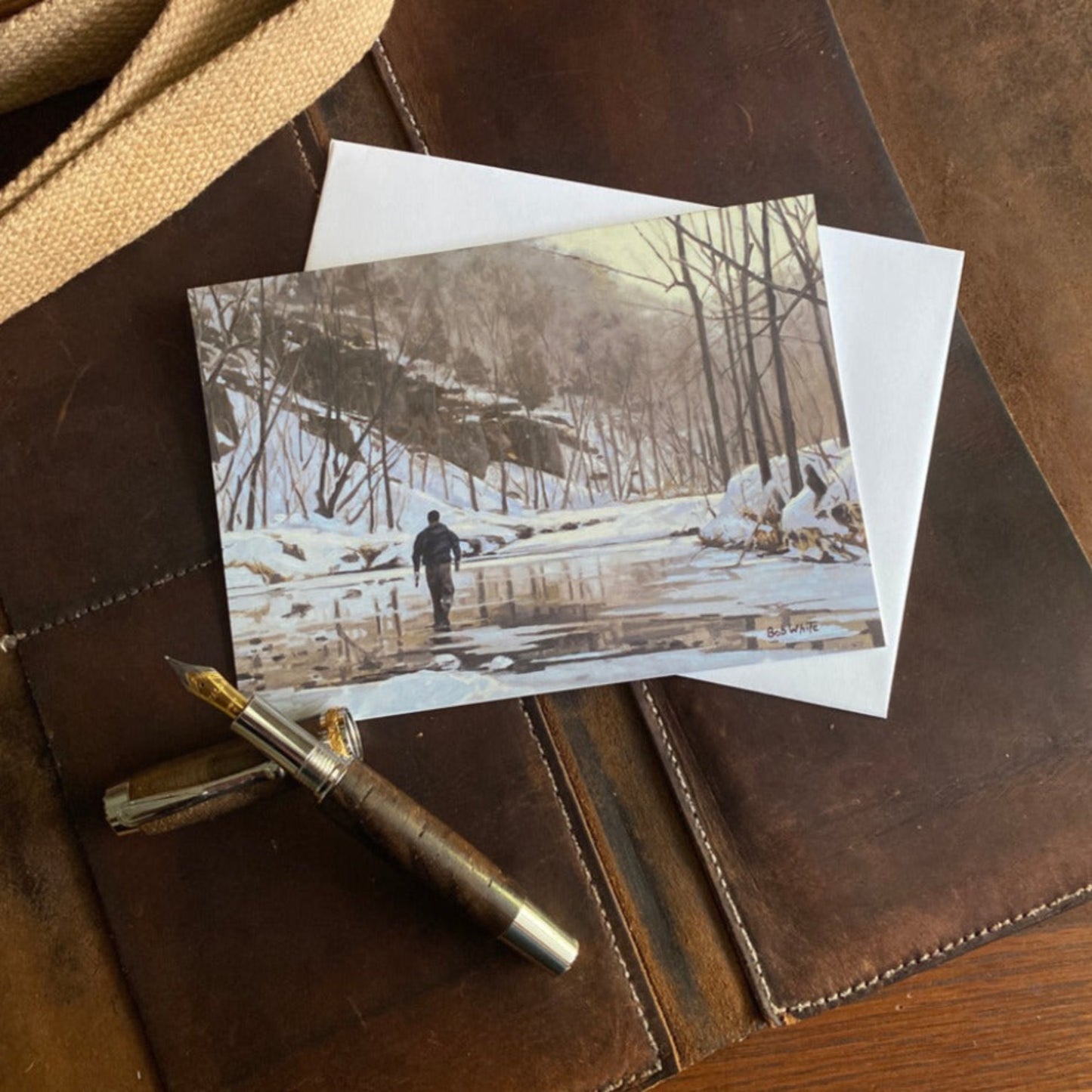 Winter Fly Fishing Holiday Cards | Outdoor Greetings - The Classic Sporting Art of Bob White