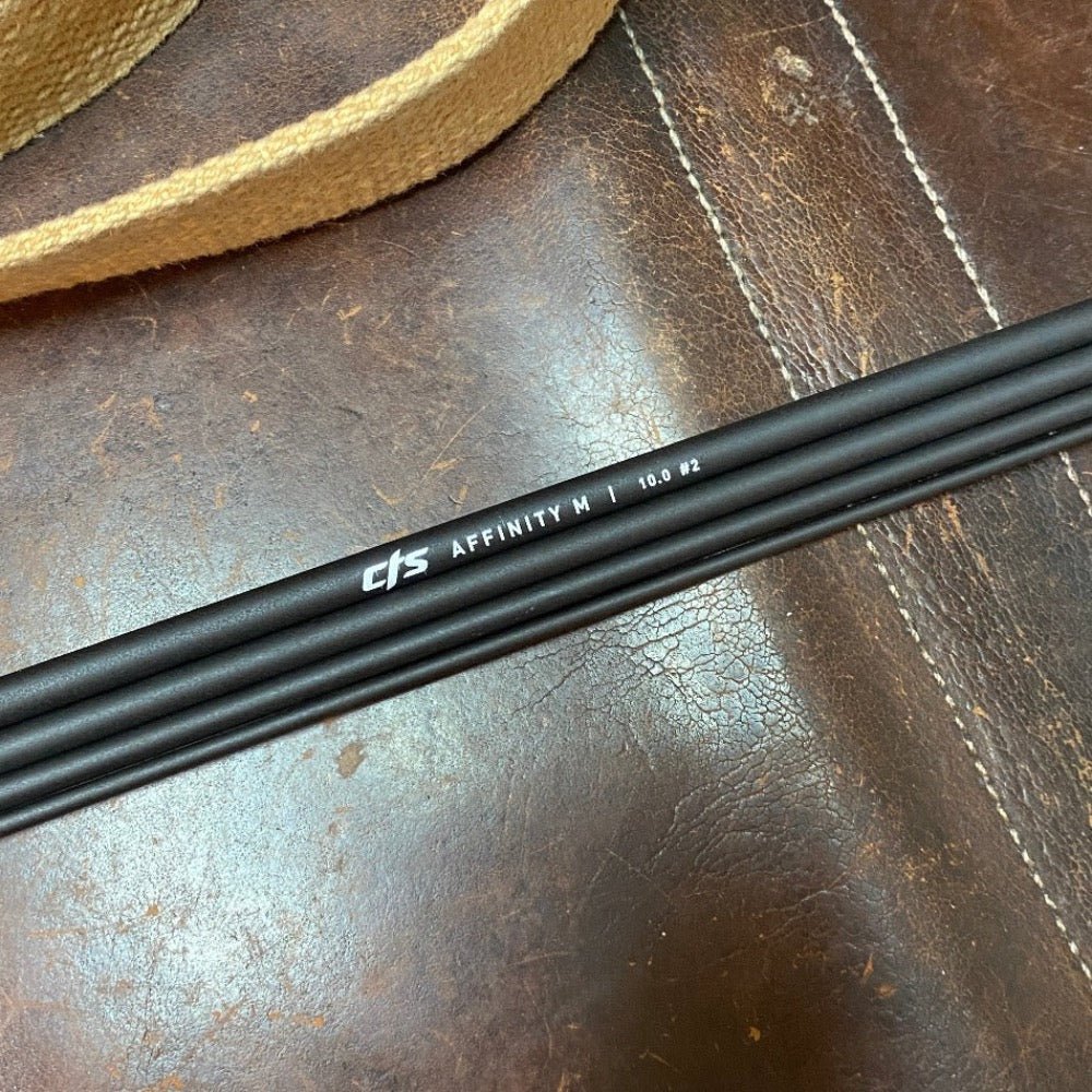 carbon fiber fly fishing rod blanks Affinity M 10’ #2 4pc Satin Black