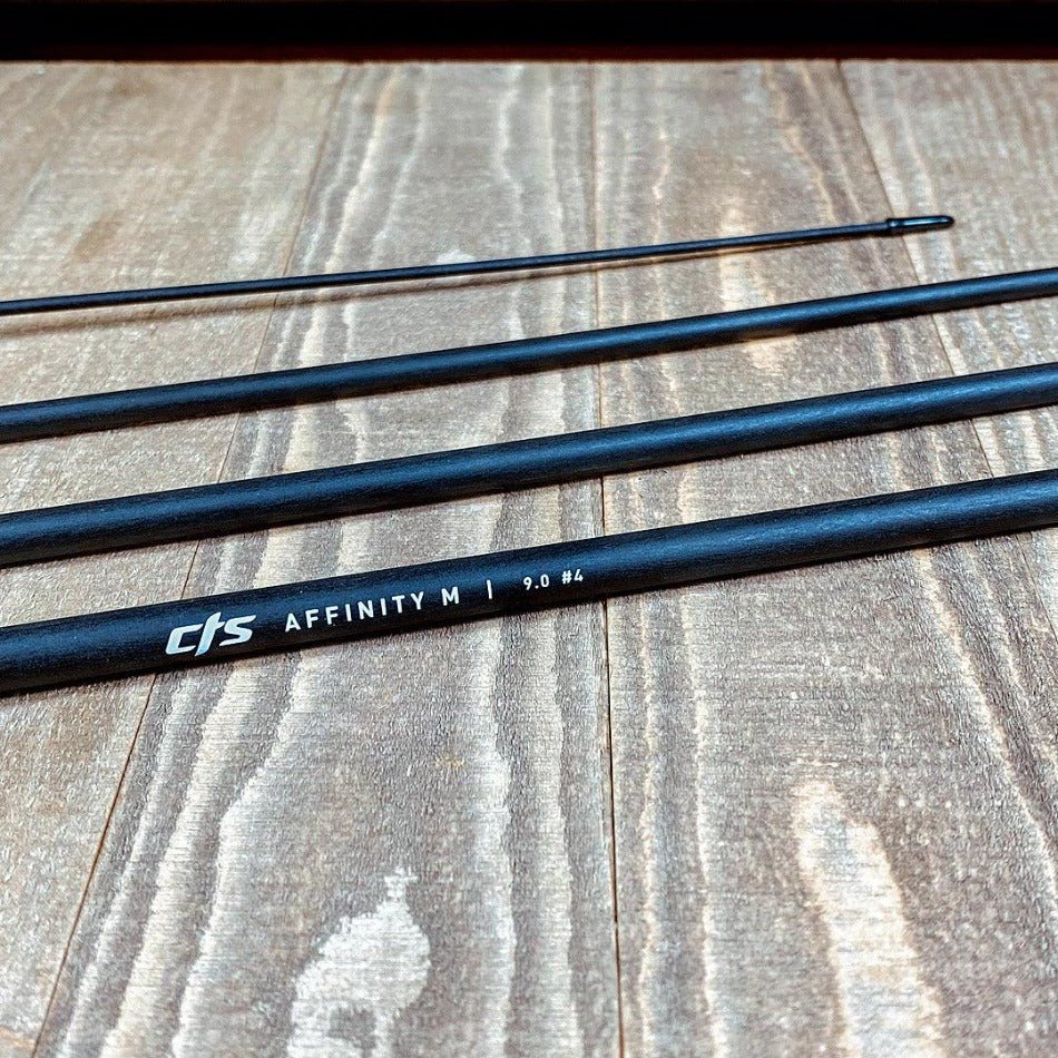 custom black fishing rods Affinity M Satin Black 9' 4wt