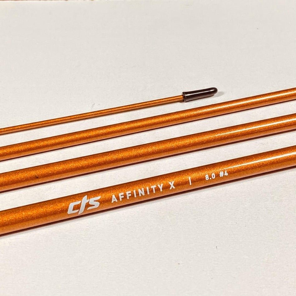 custom fishing rod blanks Affinity X Dragon Metallic 8' 6” 4wt 4pc