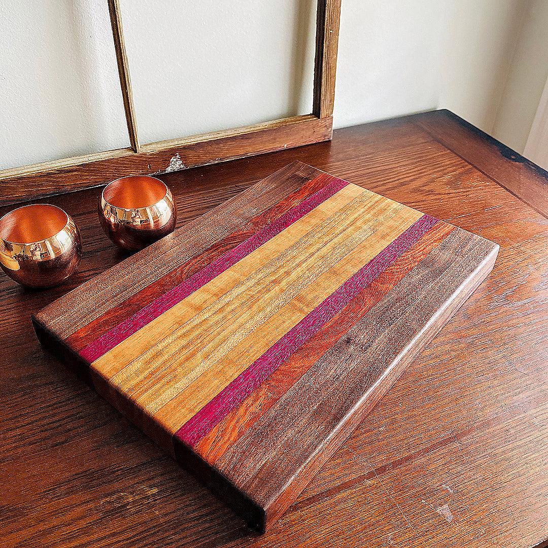 Edge Grain Serving Board - Fish On! Custom Rods