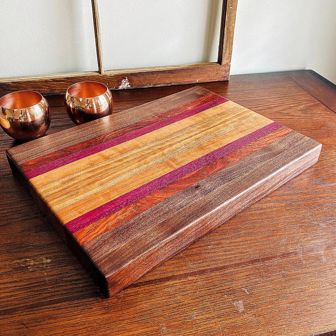 Edge Grain Serving Board - Fish On! Custom Rods