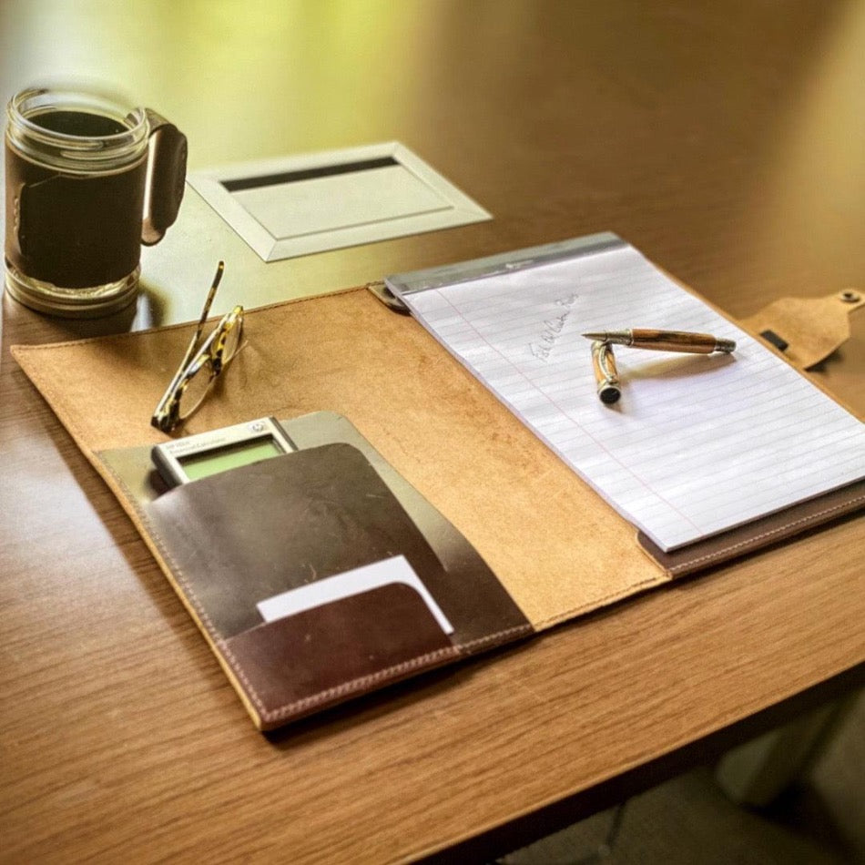 Executive Leather Notebook - Fish On! Custom Rods