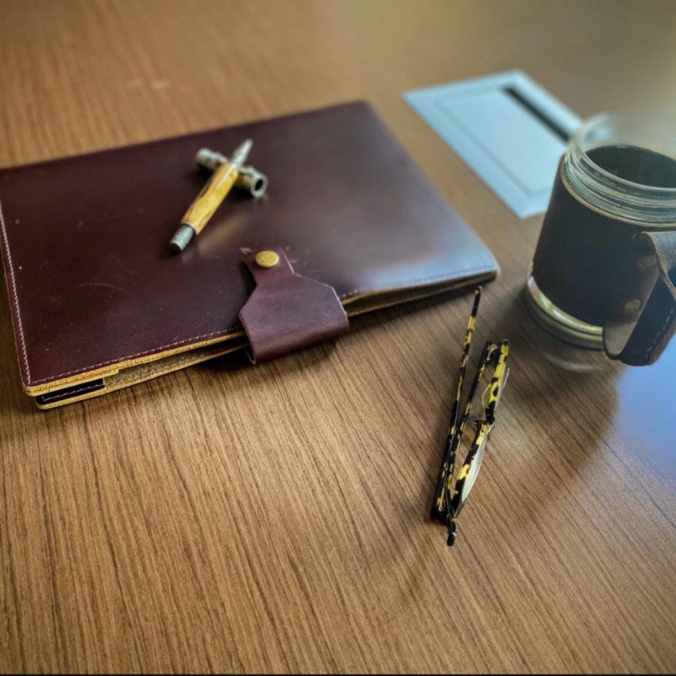 Executive Leather Notebook - Fish On! Custom Rods