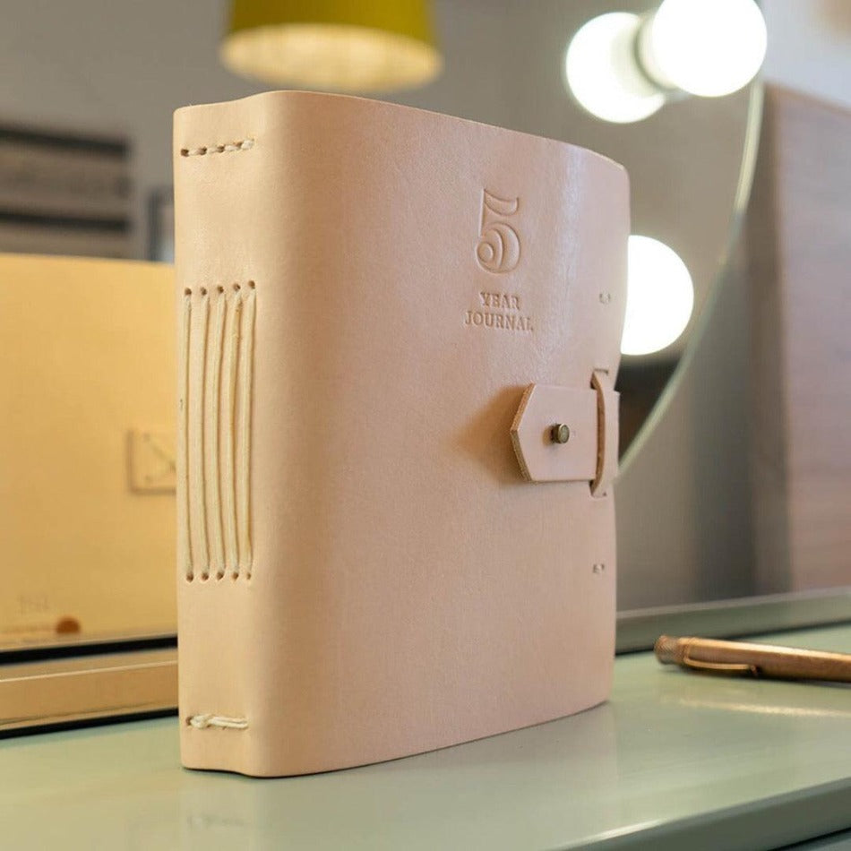 Five Year Leather Journal - Fish On! Custom Rods