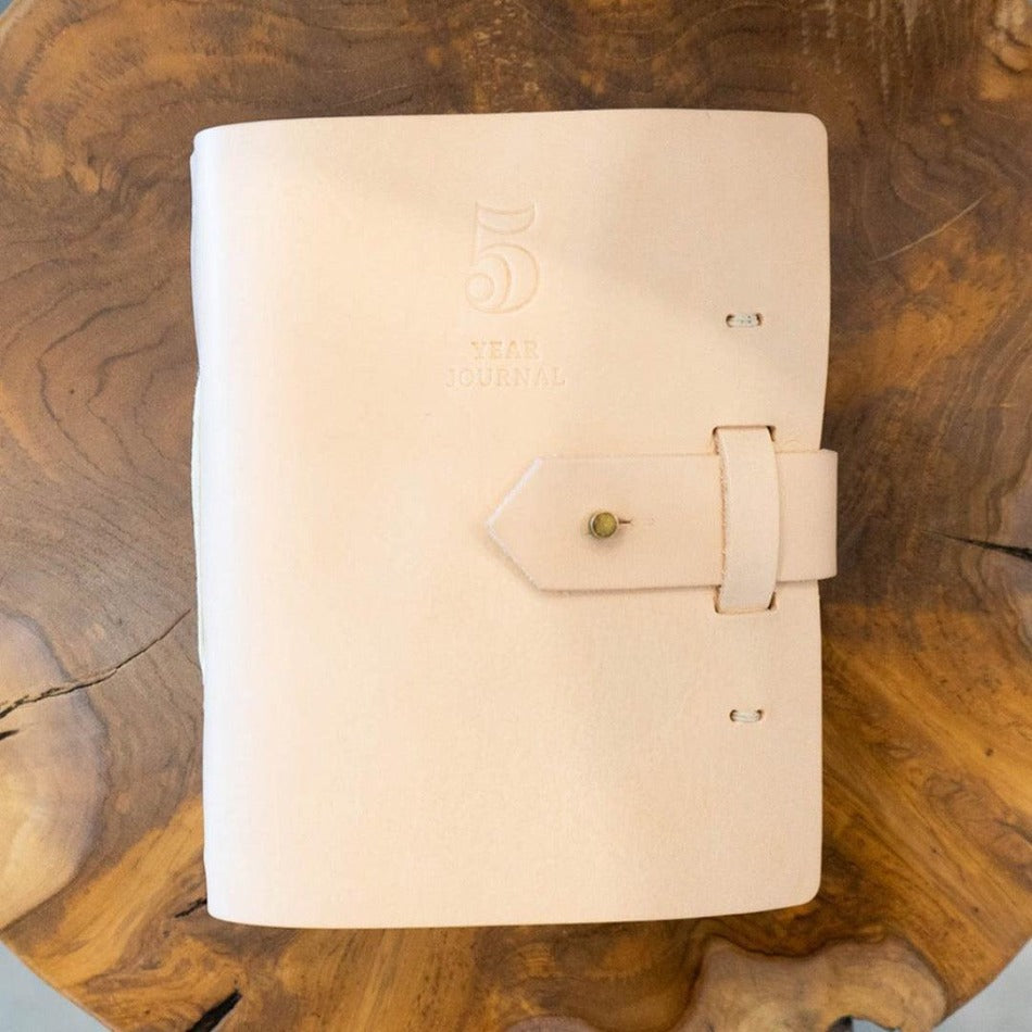 Five Year Leather Journal - Fish On! Custom Rods