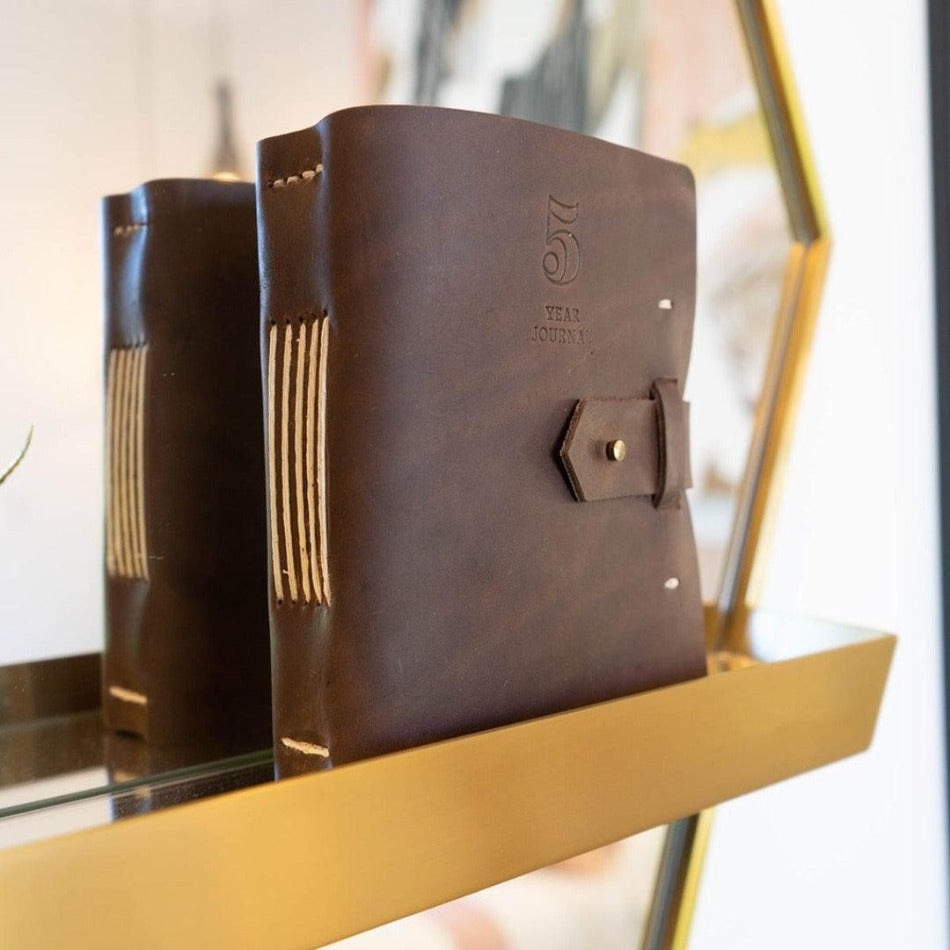 Five Year Leather Journal - Fish On! Custom Rods