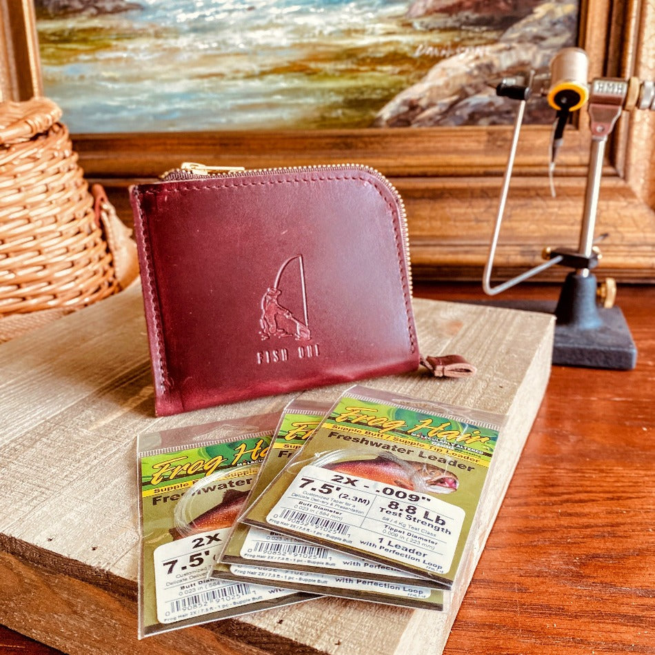 Leather Leader Wallet Pro Edition - Fish On! Custom Rods