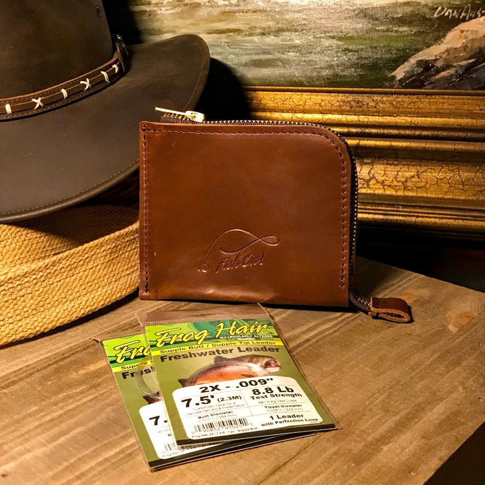 Leather Leader Wallet Pro Edition - Fish On! Custom Rods