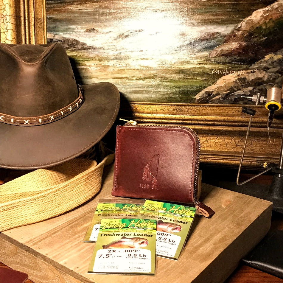 Leather Leader Wallet Pro Edition - Fish On! Custom Rods