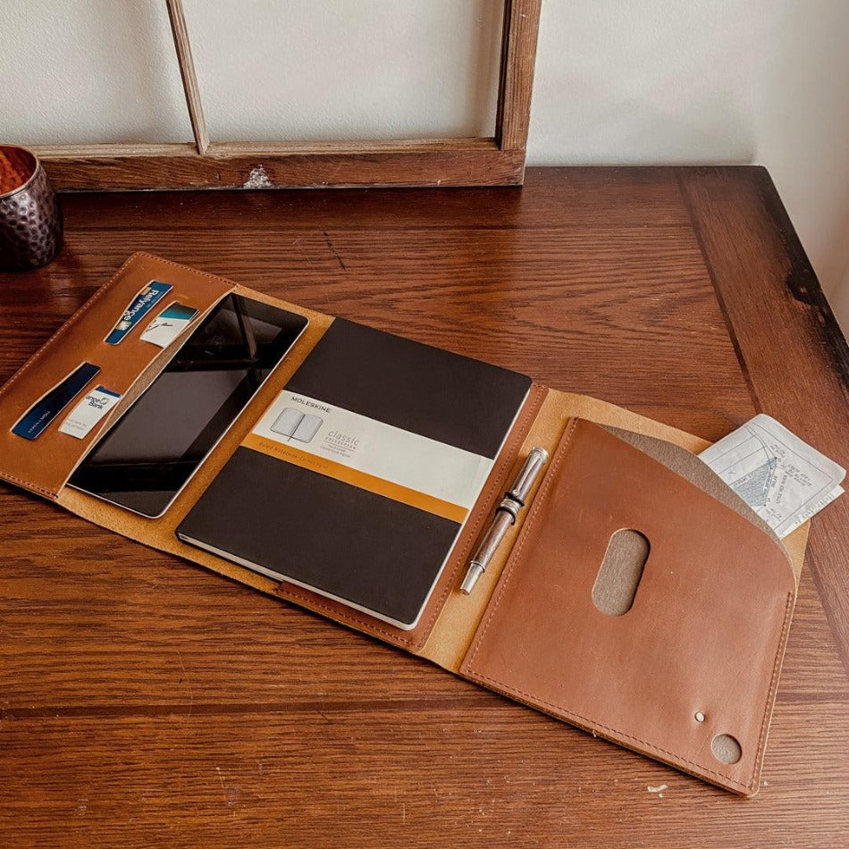 A5 Moleskine Agenda Notebook Leather Cover Portfolio / Distressed