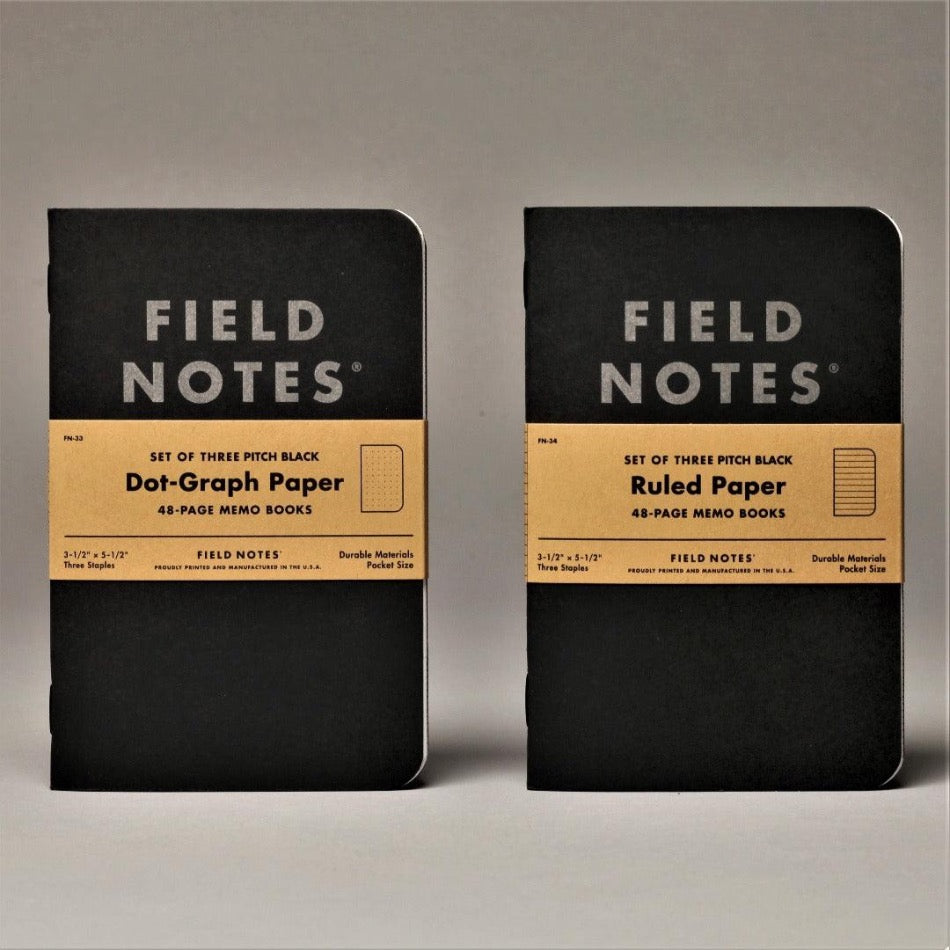 Pitch Black Memo Book 3-Pack - Fish On! Custom Rods