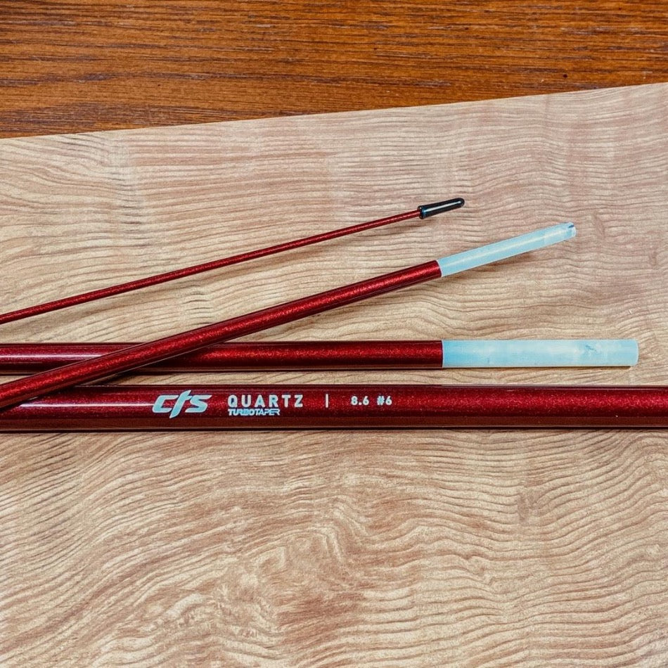 Quartz CrystalGlass TurboTaper™ Jewel 8’ 6” 6wt 4pc - Fish On! Custom Rods