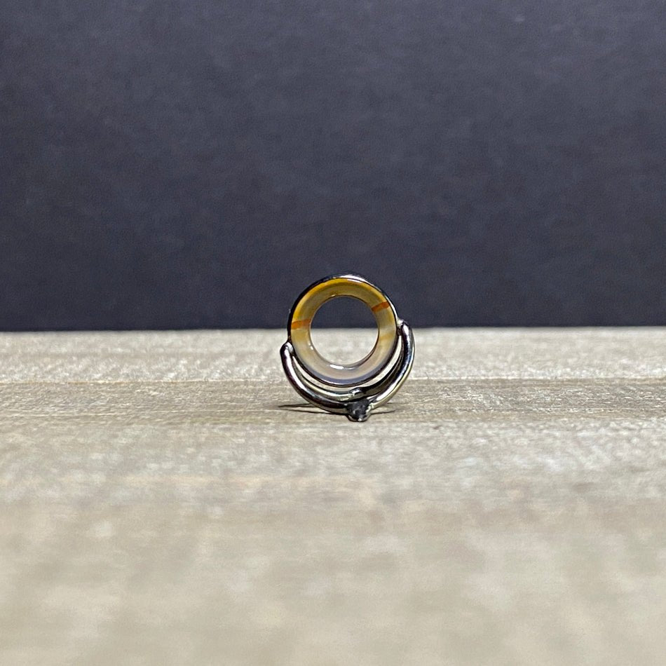 12mm Agate Stripping Guide Black Nickel - Fish On! Custom Rods