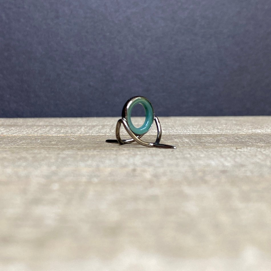 12mm Agate Stripping Guide Black Nickel - Fish On! Custom Rods