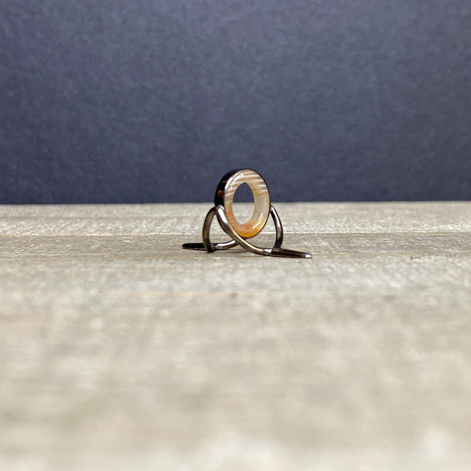 12mm Agate Stripping Guide Black Nickel - Fish On! Custom Rods