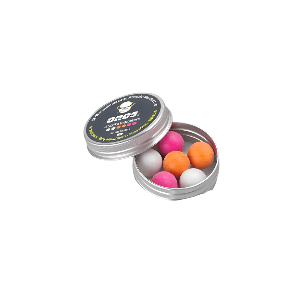 6 - pack Small Multi - Color Strike Indicators - Fish On! Custom Rods