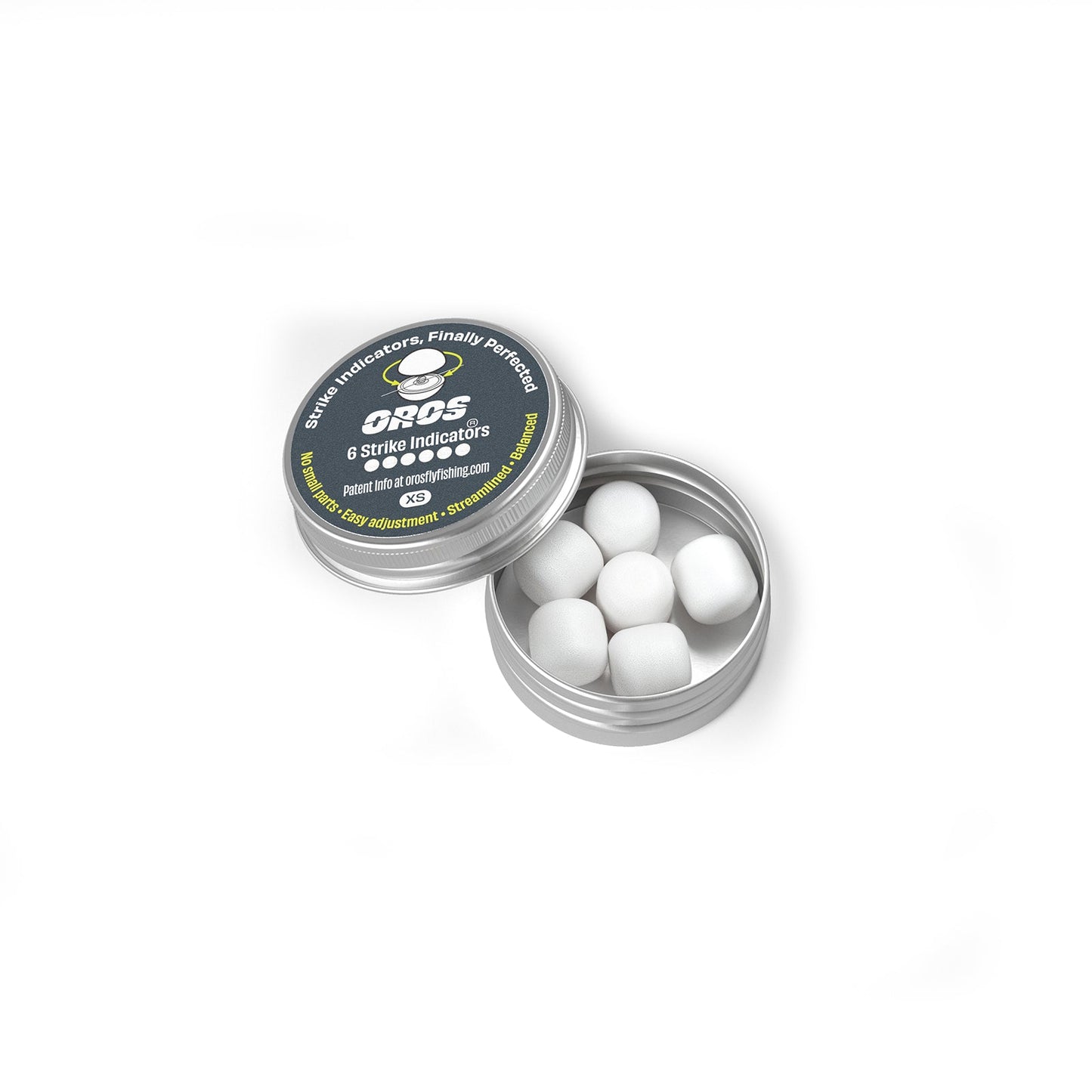 6 - pack X - Small White Strike Indicators - Fish On! Custom Rods