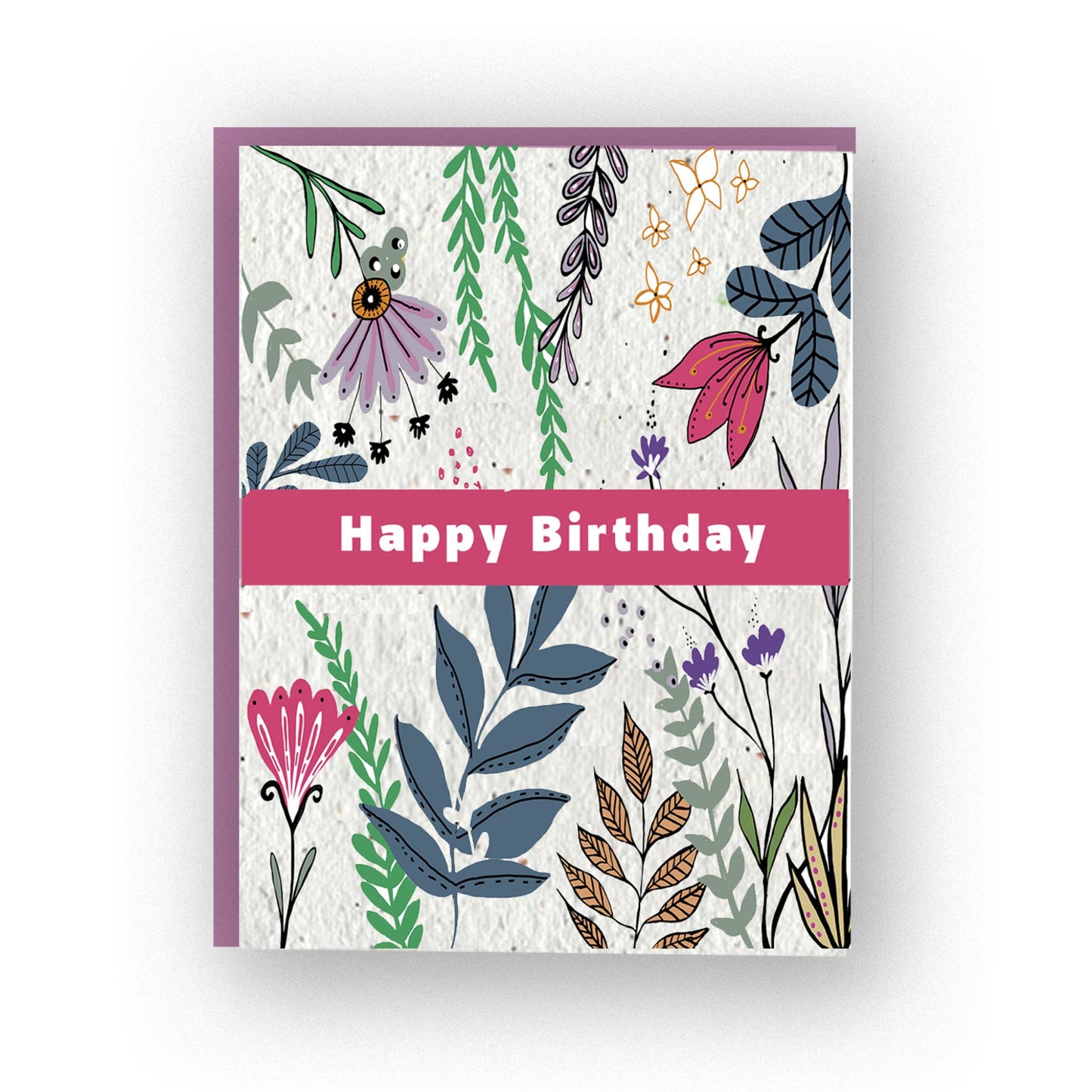 Make their birthday extra special with our "Vibrant Wishes" Happy Birthday card. This unique card combines the beauty of wildflowers with heartfelt birthday greetings.

Specifications: - Size: A2 (4.25" x 5.5") -

Printing: High-quality digital printing
Envelope: Included (color subject to change)
Eco-Friendly: Made from 100% recycled materials
Plantable: Embedded with a blend of wildflower seeds
100% compostable sleeve with a "plant me" sticker (sticker not compostable)
On the back of each card, there are 