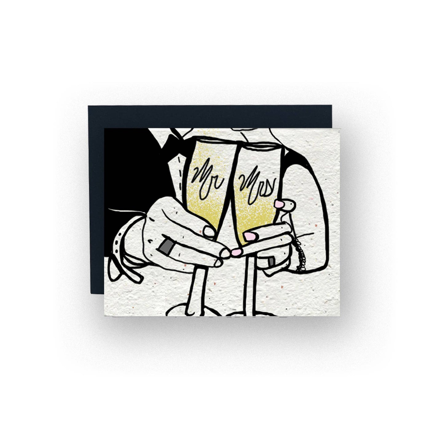 Celebrate the joyous occasion of a wedding with our exquisite hand-designed “Champagne Toast” wildflower seed paper card. This unique card features a beautiful image of a bride and groom toasting champagne glasses, symbolizing love and unity. Once the recipient has enjoyed the heartfelt message inside, they can plant the card in soil and watch as a vibrant garden of wildflowers blooms.