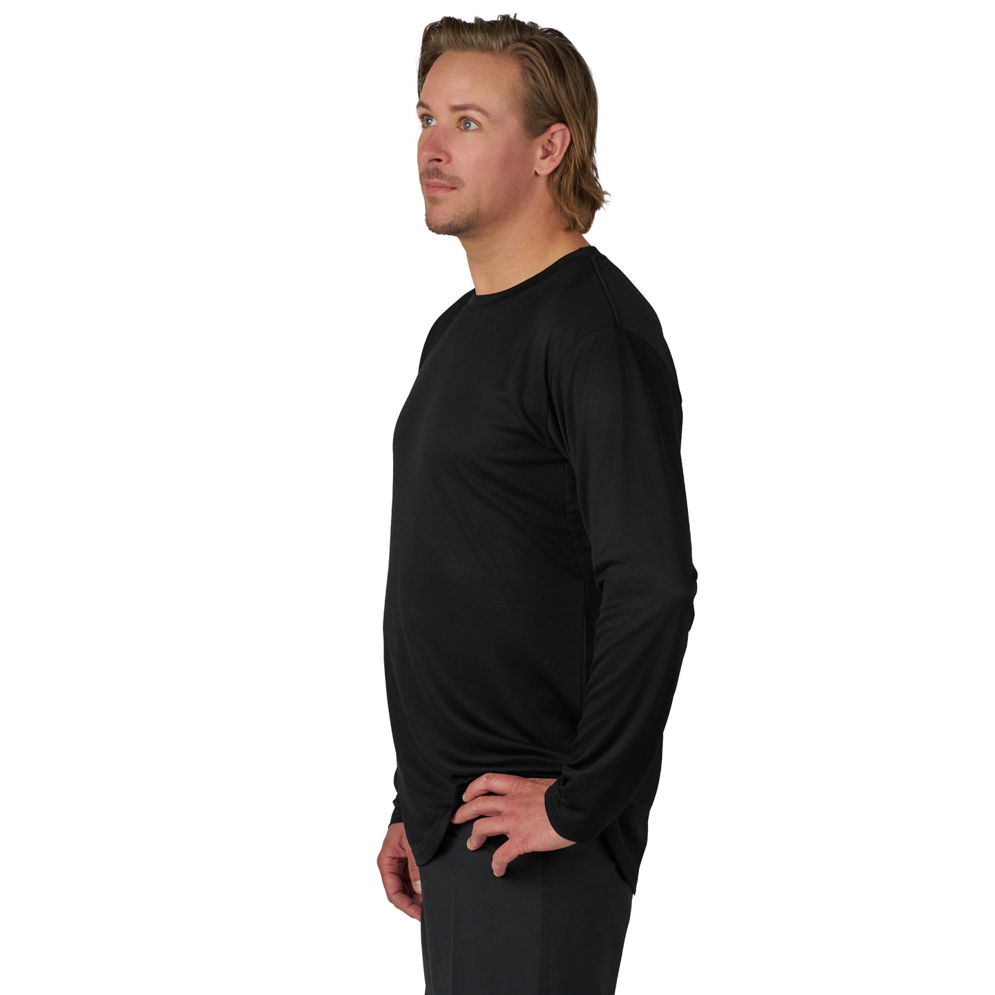 Men's Voyage Long Sleeve Trail Shirt in black by BlackStrap 